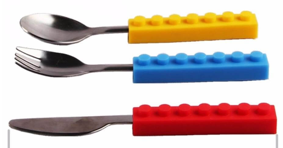 3PCS Creative Bricks Cutlery Set