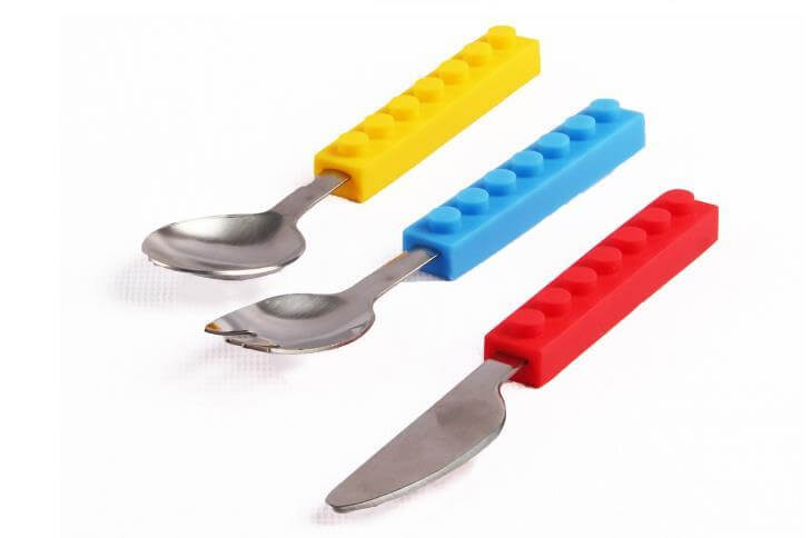 3PCS Creative Bricks Cutlery Set