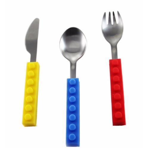 3PCS Creative Bricks Cutlery Set