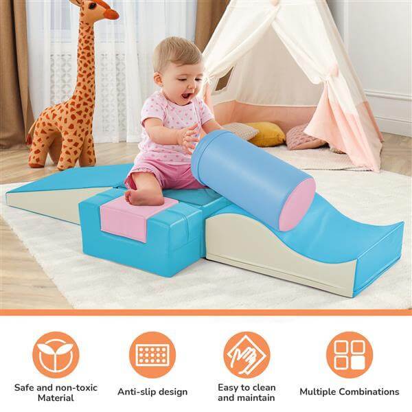 Colourful Soft Climbing Foam Playset 6-in-1